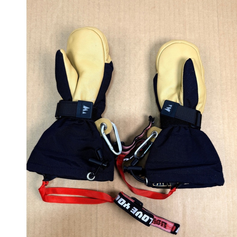 Chopper Mill Kids Ski Mittens Size 1 XS Goat Leather Thinsulate Waterproof Snow